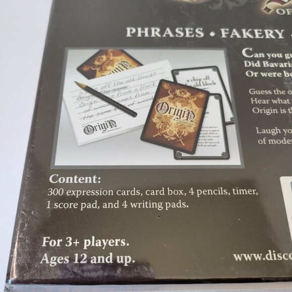 The Origin Of Expressions Phrases Fakery Finesse Board Game - NEW SEALED BOX - Picture 3 of 4